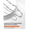 Chains 925 Sterling Silver Necklace Italy 5mm Figaro Link Chain