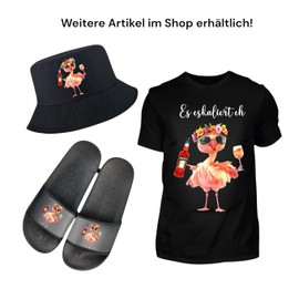 T-Shirt - APEROL Flamingo – Malle 2025, lustiges Party Shirt, JGA, Mallorca Tour (Schwarz, S)