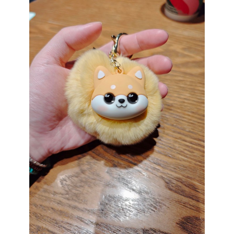 Pandachilla Multila Fierce Dog Bag Charm Keychain, Braun