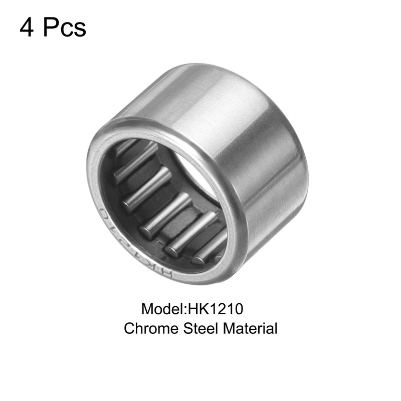 sourcing map 2 Pcs HK1210 Needle Roller Bearings Open End,