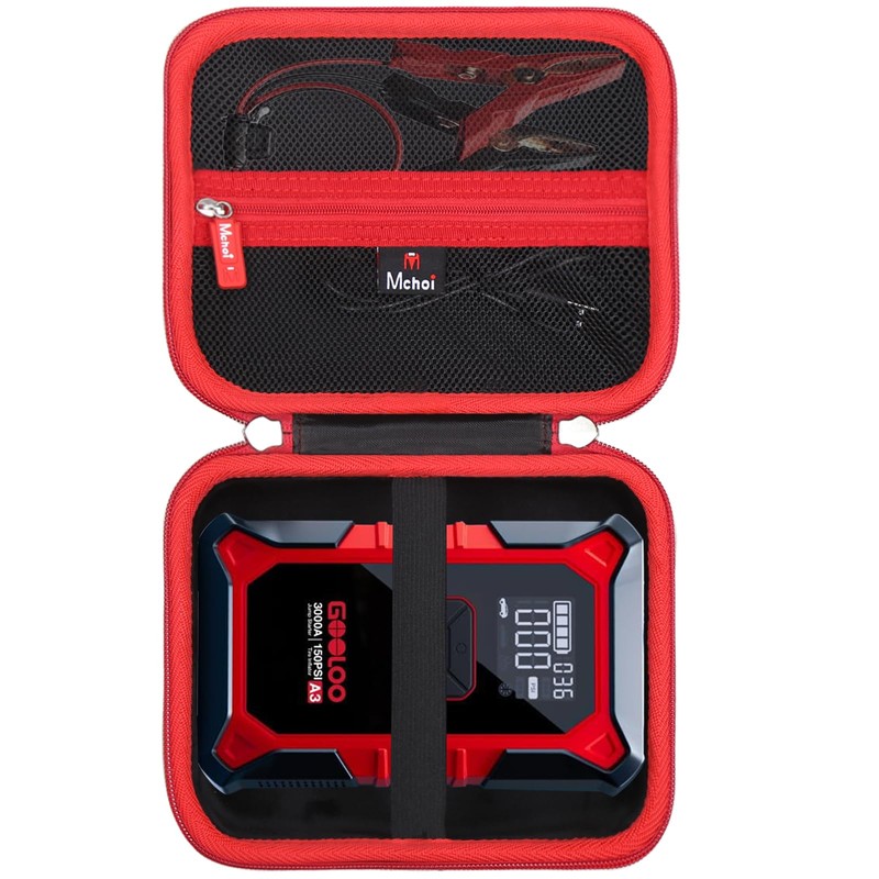 Hard EVA Carrying Case for GOOLOO A3 Jump Starter with