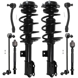OCPTY Struts Suspension 8pcs Front Complete Struts Assembly Stabilizer Bar Link Kit Tie Rod End Fits 2011-2016 for Hyundai Elantra