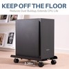 Hovadova Mobile PC Stand, Adjustable Metal Computer Tower Stand, PC
