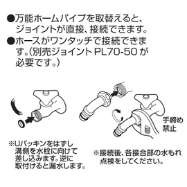 SANEI PY126-64X-16 Watering Parts, Home Pipe for Watering, One-touch Connection, W26 Mount, 20