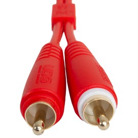 UDG Audio Cable Set RCA - RCA Red Straight 1.5m, Compatible with all Jack to Jack devices