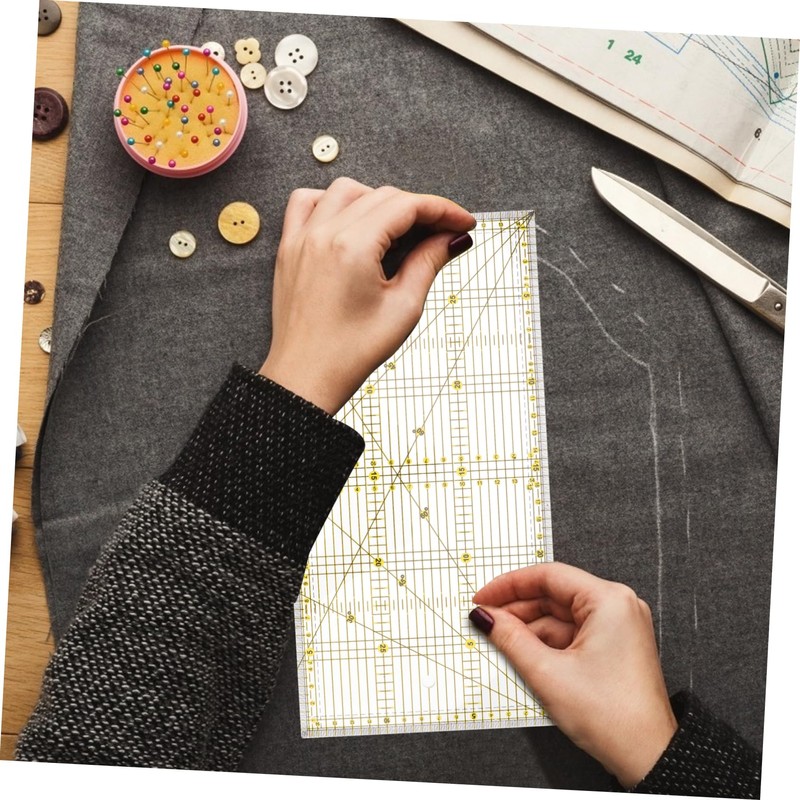 NOLITOY Patchwork Ruler Transparent Quilting Ruler for Accurate Measurement and
