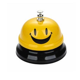 Table Bell, Metal Table Bell, Table Bell, Call Bell, Reception Bell, Bell Call Bell, Reception Bell with Crisp Ringing for Restaurant, Kitchen, Hotel, Bars, Service Pet, Yellow