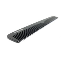 Swedish Crown Men's Sawn Comb 6.1" Handmade Black with Two Teeth Fine + Normal (505CA)