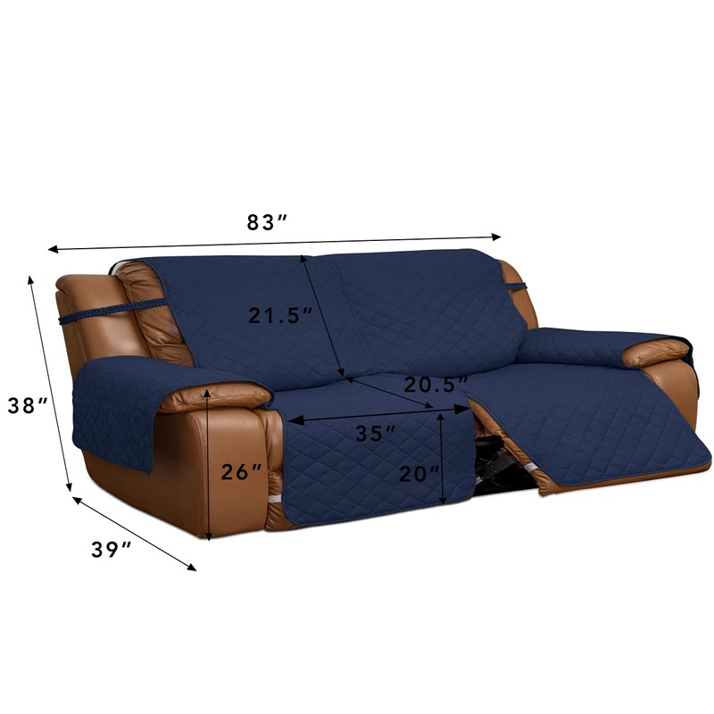 Easy-Going Oversized Loveseat Recliner Cover, Reversible Couch Cover for Double
