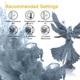 RepRapper 3D Printer Resin with High Precision and High Toughness, 405nm Fast UV-Curing Standard Photopolymer Linear SLA 3D Printing Resin Suitable for EMAKE3D Galaxy1 SLA Printer, Grey 1000g