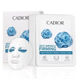 CADIOR CADIOR Hydrating and Firming Essence Sheet Face Masks with Quadruple Peptide and Sodium Hyaluronate, Moisturizing & Anti-Wrinkle, Safe for Sensitive Skin, Pack of 10