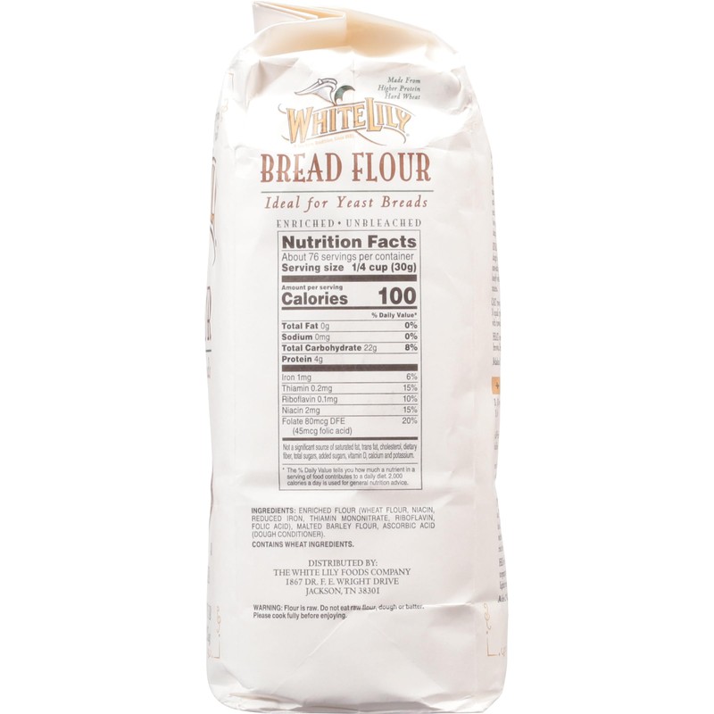 White Lily Bread Flour, 5 lb Bag (Pack of 2)