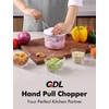 GDL Food Chopper, Pull Onion Chopper Dicer, Hand Powered Food