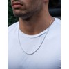 925 Sterling Silver Rope Chain 2mm Necklace for Men Silver