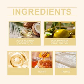 Bálsamo de Sebo de Res Batido Y Miel, Crema Facial con Acabado de Pasto de Animales Alimentados con Pasto, Cuidado de La Piel Profundamente Nutritivo, 4.23 Oz (2 Piezas)