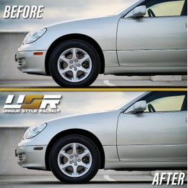 DEPO Smoke Lens Front Bumper Side Marker Light with Amber Bulbs Compatible with 2000-2005 Lexus IS200 / IS300 and 1998-2005 Lexus GS300 / GS400 / GS430