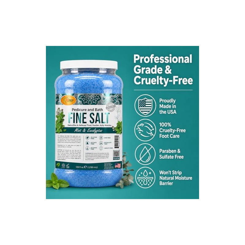 Spa Redi Pedi Bath Fine Salt, Mint & Eucalyptus, 1