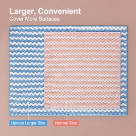 JOYMOOP Microfiber Cleaning Cloth 12Pack, Larger Kitchen Towels, Dish Rags for Dish Drying Washing, Absorbent Streak Free Lint Free Rags for Cleaning, Reusable and Washable Dish Towels