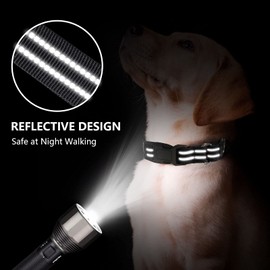 JOYEEIIOO Martingale Dog Collar, Adjustable Nylon Reflective Collar with Buckle No Pull Dog Collar for Small Medium Large Dogs (Black M)