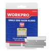 WORKPRO 100-Pack Single Razor Edge Blades, Industrial Scraper Razor Blades,