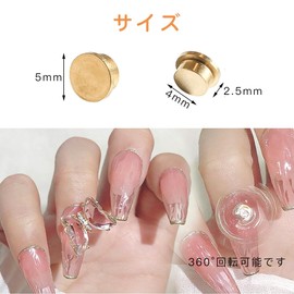 KUAIDHFK Nail Parts, Spinner, 20 Pcs, Rotating, Bearing, 3D Design, Miniature Nail Charm, Rotating Tool, Spin, Pedestal, Jewelry Parts, Nail Art for Women, DIY, Stylish, Crafts, Deco Material