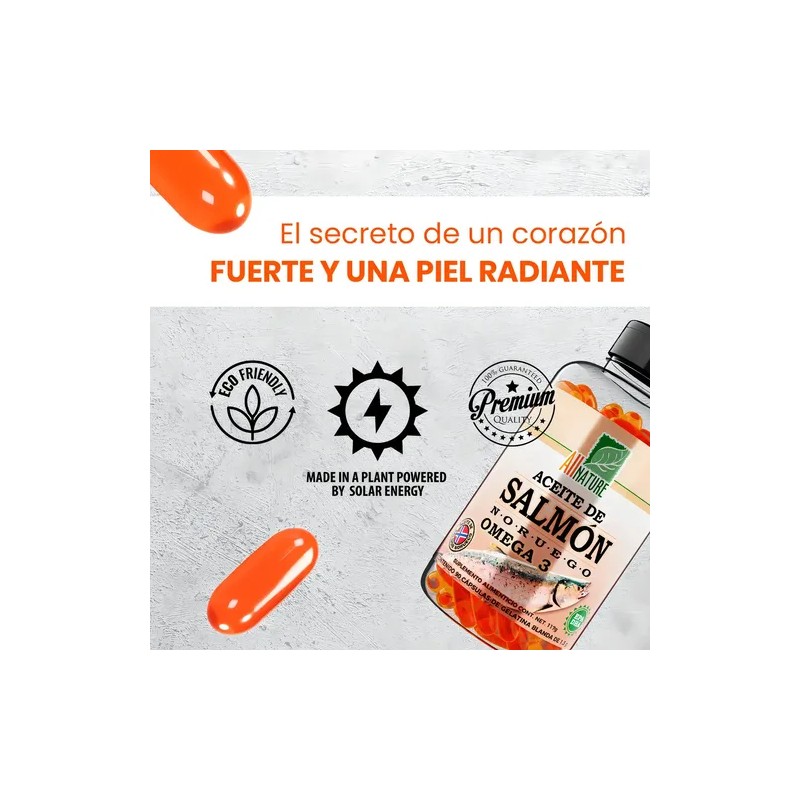 All Nature Omega 3 Aceite De Salmon Noruego 90 Capsulas