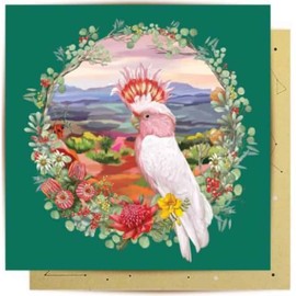 La La Land Christmas Card Nature Dwellings Wreath