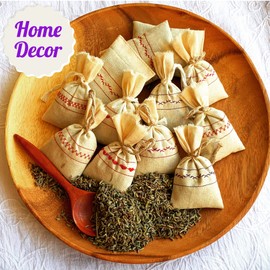 Croatian Lavender Sachets (12 Pack) Home Fragrance for Clothes Closets Protect & Defend Clothing Natural in Cotton Bags