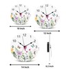 Wildflower Butterfly PVC Wall Clock Silent Non-Ticking Battery Operated Clocks,