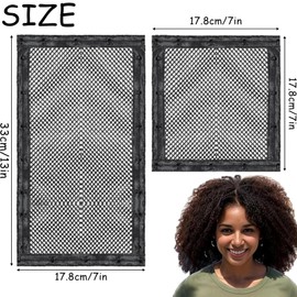 2Pcs Length N Lock Hair Stretcher, Curly Hair Net Stretcher Mesh Wrap Length N Lock Mesh To Prevent Shrinkage Hair Wrap for Women Girls, Large Small
