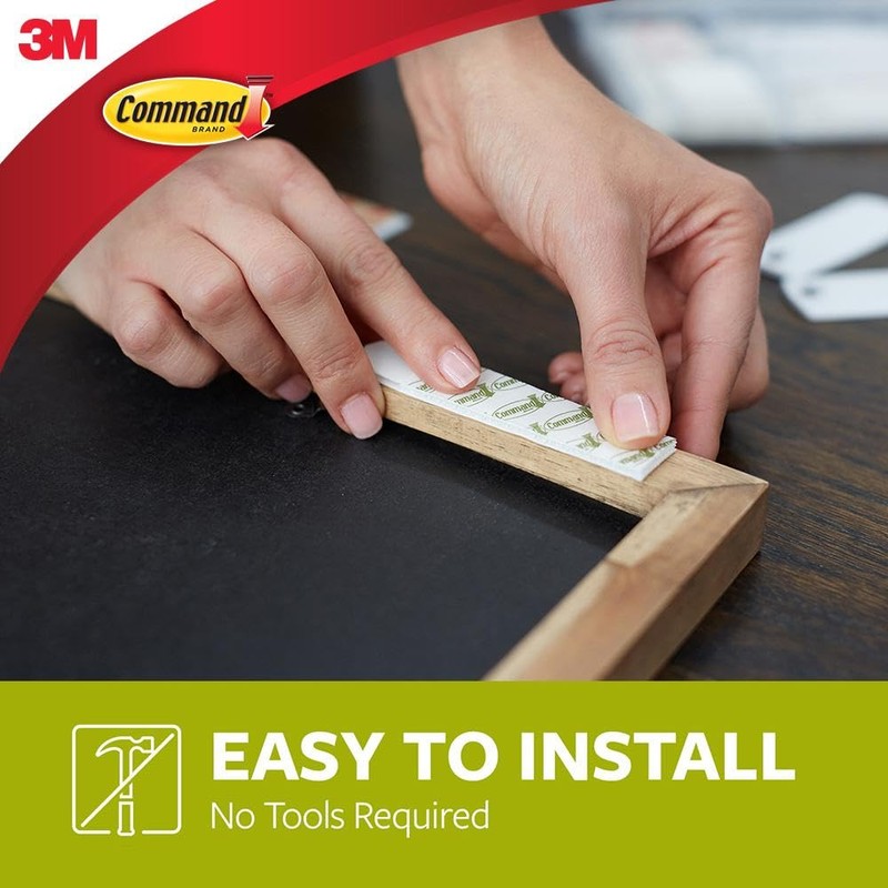 Command, MMM172014PKES, Medium Picture Hanging Strips, 8 / Pack, White