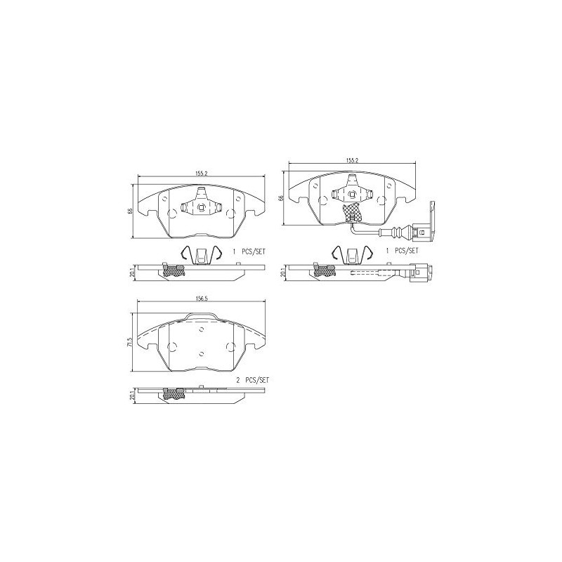 Balatas Cerámicas Delanteras - Compatible con VOLKSWAGEN Jetta 2.5L L5