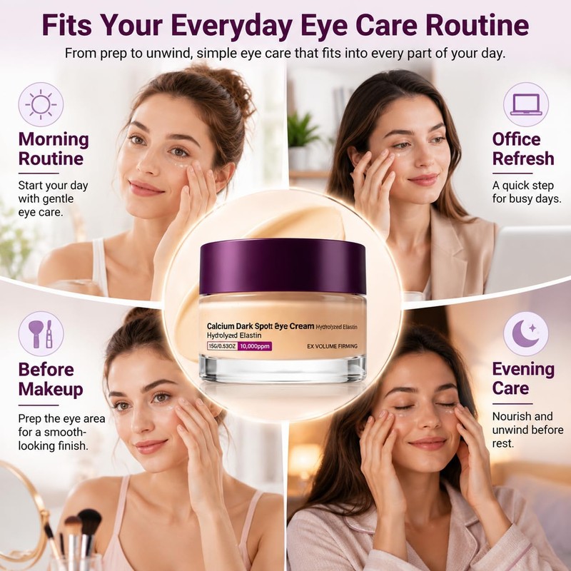 Calcium Eye Cream for Under Eye Firming, Hydration and Fine