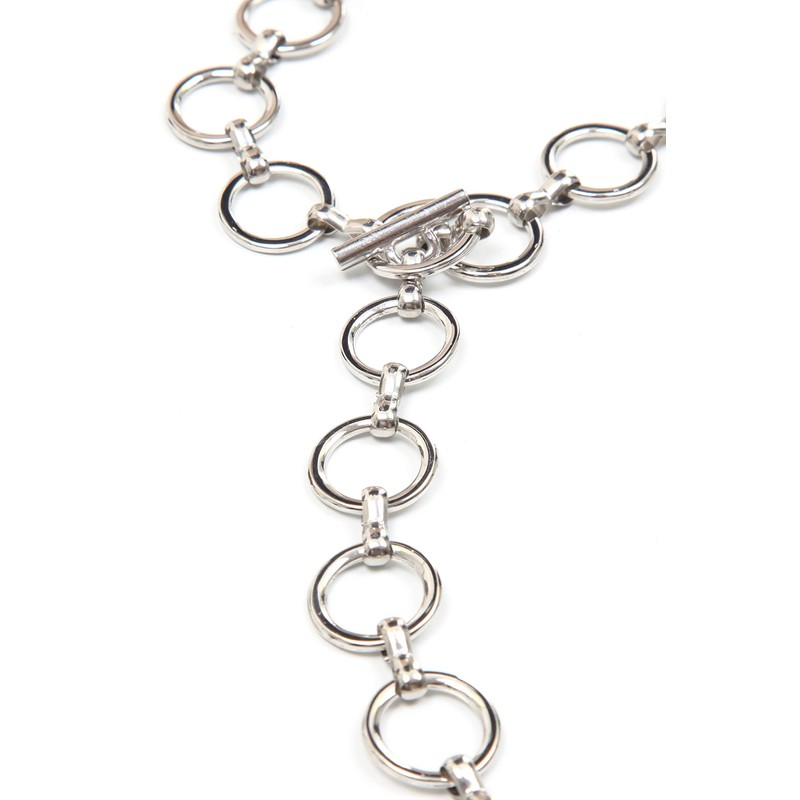 collezione alessandro Keola Simple Chain Belt with Small Round Rings,