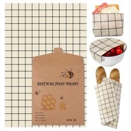 Mindsoft 17 x 23 Inch Reusable Beeswax Food Wrap Beeswax Wraps for Food Bread Sandwich Reusable Beeswax Paper Organic Beeswax Bowl Covers Sustainable Food Storage Containers