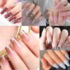 500 x Clear Acrylic Nail Tips Square with Case