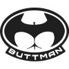 Funny Buttman Superhero Hardhat Helmet Vinyl Sticker Decal - White,