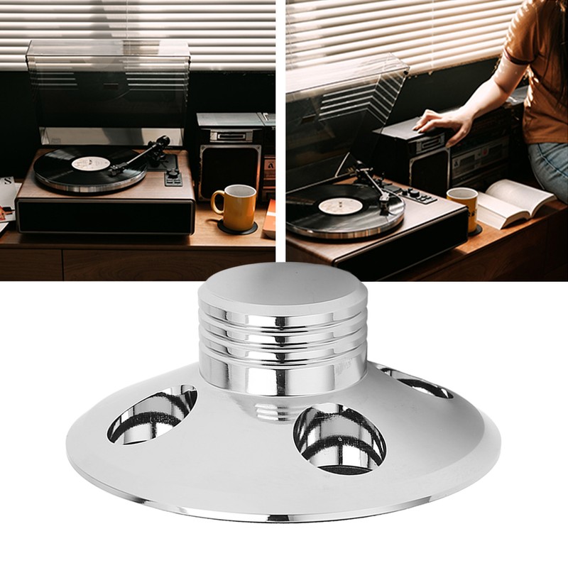 LP‑107S LP Vinyl Turntable Metal Disc Stabilizer Record Weight Clamp