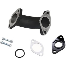 PRO BAT 26mm Carburetor Intake Manifold Pipe Gasket Spacer Screw Kit for 110cc 125cc 140cc 150cc 160cc Pit Dirt Bike ATV Lifan YX 56-2 FA (Black)