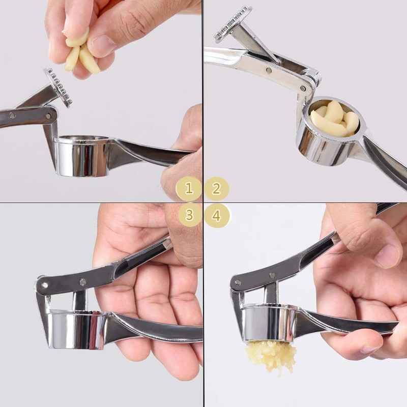 Kajal Garlic Press Crusher Peeler Squeezer Easy Clean Heavy Duty