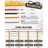 HLauto 1200T Emergency Strobe Grille Lights: 8pcs 12 LED Sync