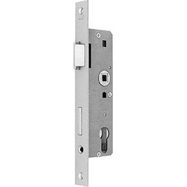 Glass Door Mortise Lock 0007 PZW 20/30/72/8 mm DIN R Silver Ct. BKS