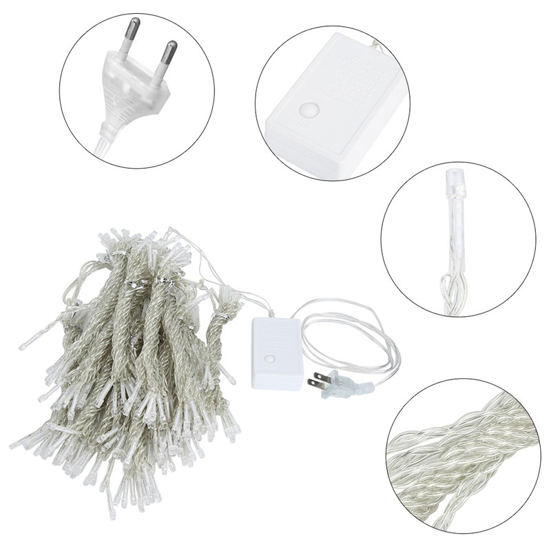 3x3m LED Waterfall Curtain Lamp String Light for Indoor Outdoor