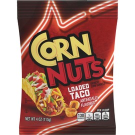 CORN NUTS Loaded Taco Crunchy Corn Kernels 4 OZ Bag, 12-Pack, 3 LB