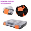 Portable Tool Box with 15 Adjustable Compartments Hardware Assortment Organiser