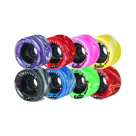 Sure-Grip Indoor Twister Roller Skate Wheels - White/Green