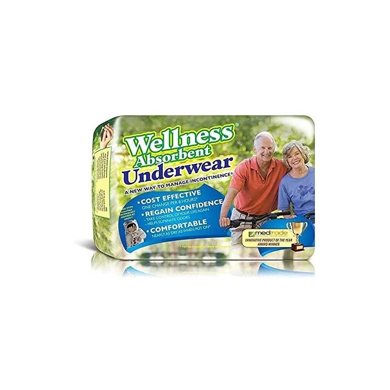 Unique Wellness X Large Pack of 12 Wellness Absorbent Underwear