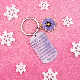 Purple Gifts for Women Birthday Purple Keychain Unique Gifts for Purples Lovers Inspirational Gift for Women Teen Girls Purples Stuff Accessories