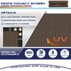 Windscreen4less Heavy Duty Privacy Screen Fence 98% Blockage Solid Brown