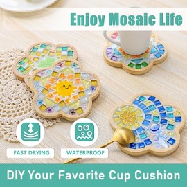 OOTDART Mosaic Crystal Grout, Mosaics Tile Tools, Mosaic Tile Accessories – Essential for Handmade Grouting and Perfect for DIY Craft Projects (Translucent, 8.8oz)